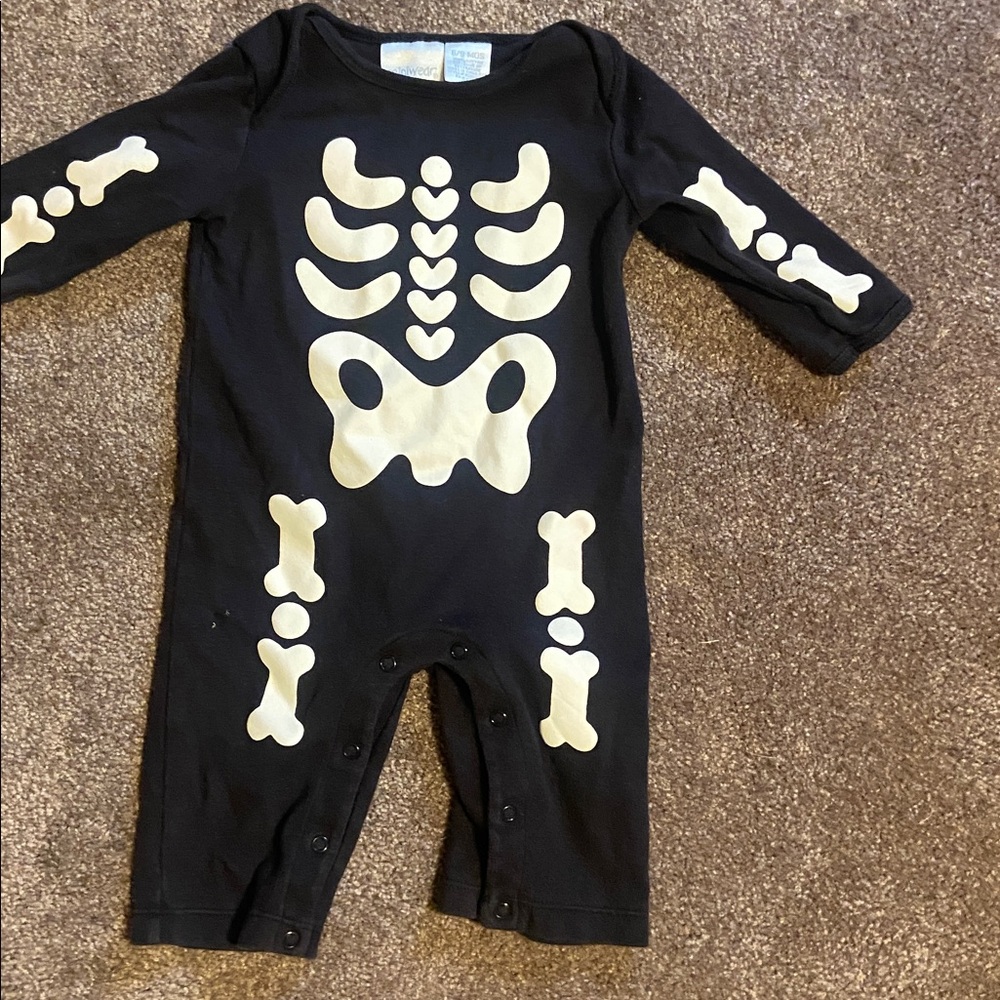 Miniwear Infant Skeleton Long Sleeve Halloween Costume Size 6-9 Months